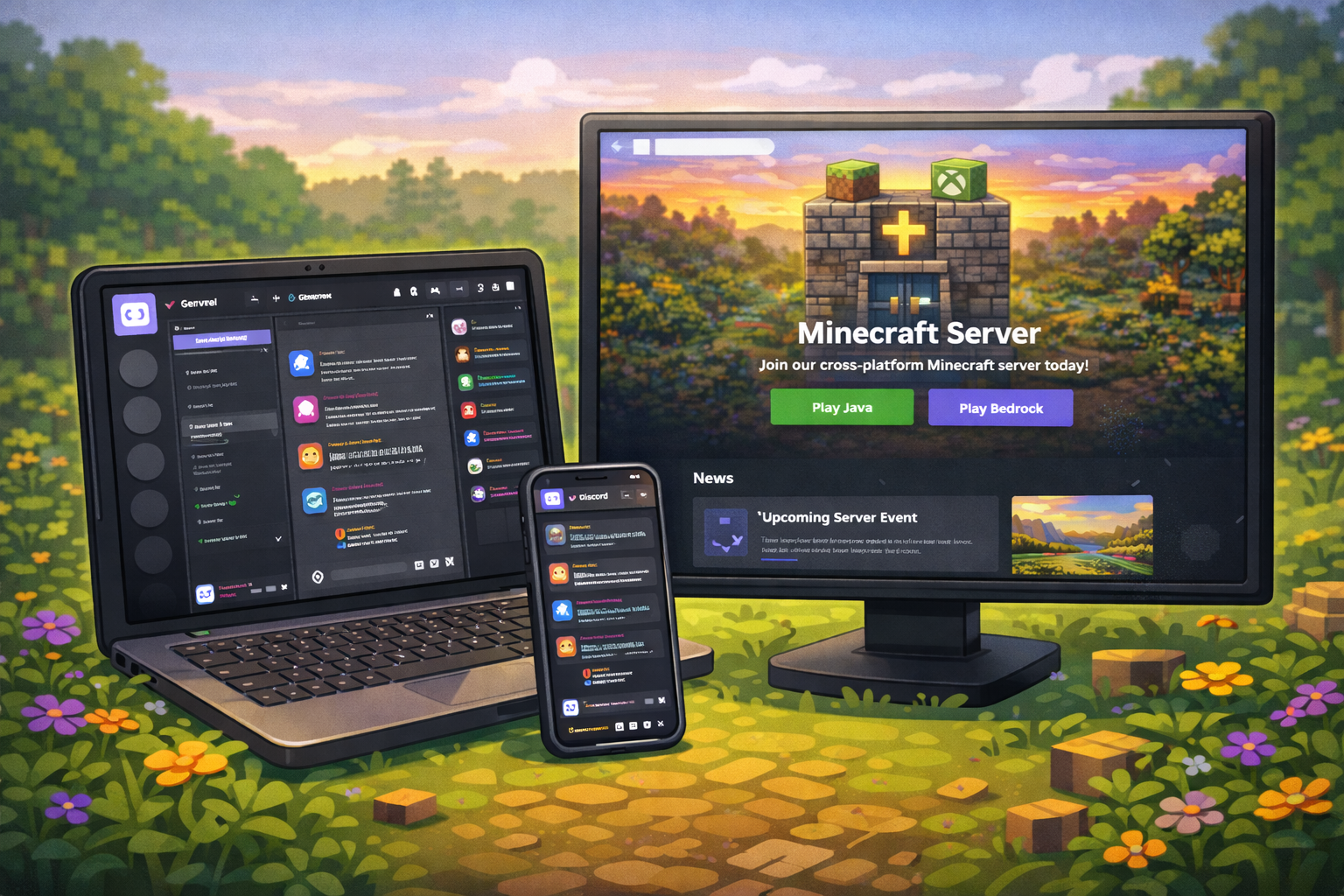 Discord and server setup artwork for The Genesis Order community