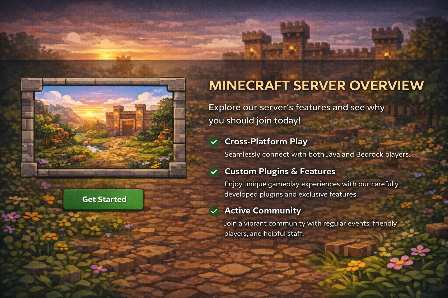 Server overview artwork for joining The Genesis Order